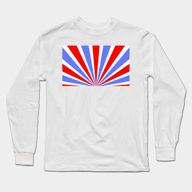 Red White and Blue Stripes Long Sleeve T-Shirt by NeavesPhoto